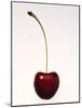 A Cherry Against a White Background-null-Mounted Photographic Print