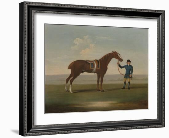 A Chestnut Horse (Possibly Old Partner) Held by a Groom-James Seymour-Framed Giclee Print