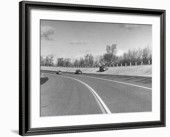 A Chevrolet Being Tested on the General Motors Testing Ground-null-Framed Photographic Print