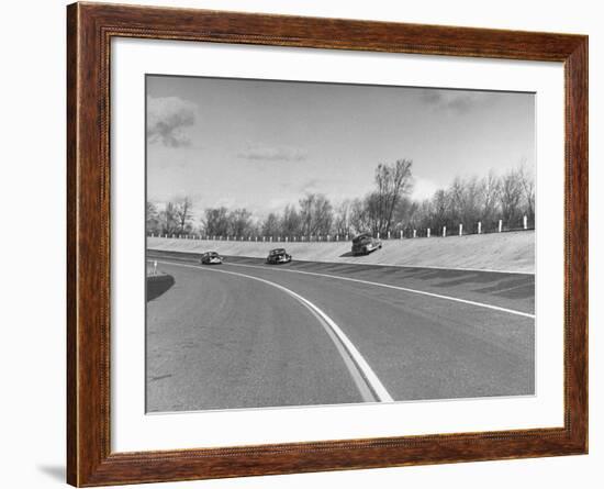 A Chevrolet Being Tested on the General Motors Testing Ground-null-Framed Photographic Print