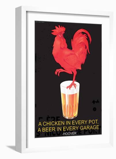 A Chicken in Every Pot, A Beer in Every Garage-null-Framed Art Print