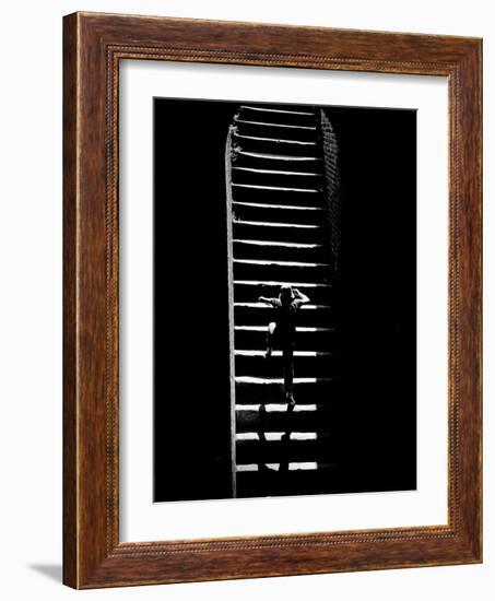 A Child Climbing Stairs-Rip Smith-Framed Photographic Print