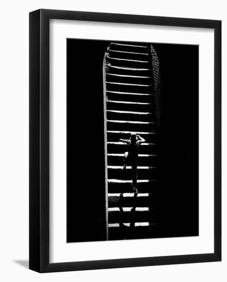 A Child Climbing Stairs-Rip Smith-Framed Photographic Print