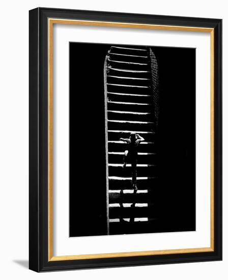 A Child Climbing Stairs-Rip Smith-Framed Photographic Print