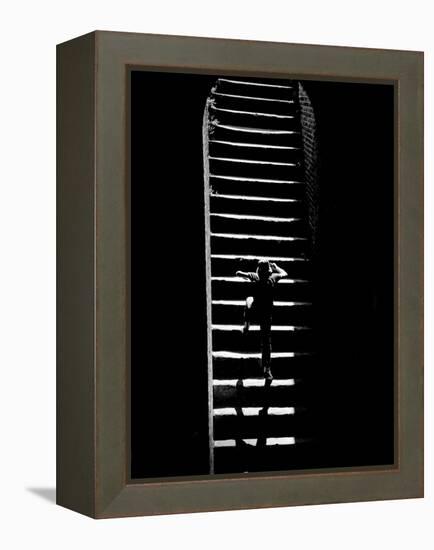 A Child Climbing Stairs-Rip Smith-Framed Premier Image Canvas