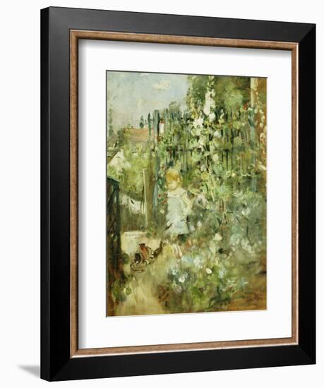 A Child in the Rosebeds, 1881-Berthe Morisot-Framed Giclee Print