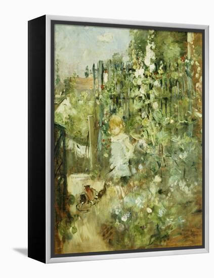 A Child in the Rosebeds, 1881-Berthe Morisot-Framed Premier Image Canvas