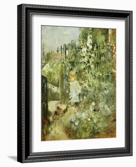 A Child in the Rosebeds, 1881-Berthe Morisot-Framed Giclee Print