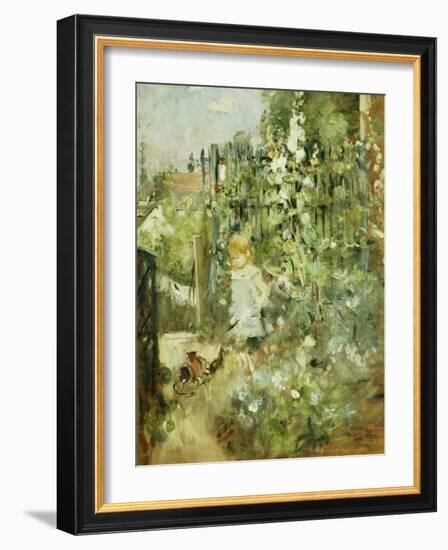 A Child in the Rosebeds, 1881-Berthe Morisot-Framed Giclee Print