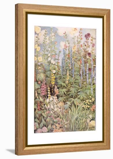 A Child in Wild Flowers, from 'A Child's Garden of Verses' by Robert Louis Stevenson, Published…-Jessie Willcox-Smith-Framed Premier Image Canvas