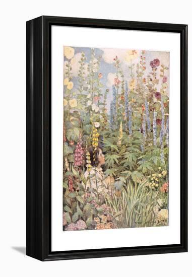 A Child in Wild Flowers, from 'A Child's Garden of Verses' by Robert Louis Stevenson, Published…-Jessie Willcox-Smith-Framed Premier Image Canvas