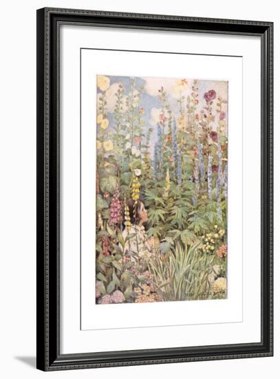 A Child in Wild Flowers, from 'A Child's Garden of Verses' by Robert Louis Stevenson, Published…-Jessie Willcox-Smith-Framed Giclee Print