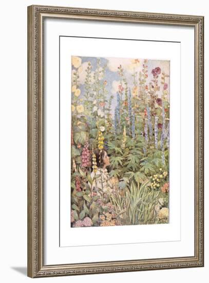 A Child in Wild Flowers, from 'A Child's Garden of Verses' by Robert Louis Stevenson, Published…-Jessie Willcox-Smith-Framed Giclee Print