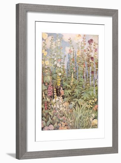 A Child in Wild Flowers, from 'A Child's Garden of Verses' by Robert Louis Stevenson, Published…-Jessie Willcox-Smith-Framed Giclee Print