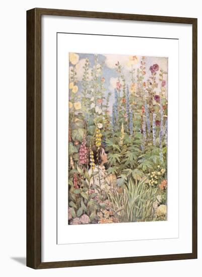 A Child in Wild Flowers, from 'A Child's Garden of Verses' by Robert Louis Stevenson, Published…-Jessie Willcox-Smith-Framed Giclee Print