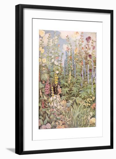 A Child in Wild Flowers, from 'A Child's Garden of Verses' by Robert Louis Stevenson, Published…-Jessie Willcox-Smith-Framed Giclee Print