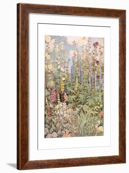 A Child in Wild Flowers, from 'A Child's Garden of Verses' by Robert Louis Stevenson, Published…-Jessie Willcox-Smith-Framed Giclee Print