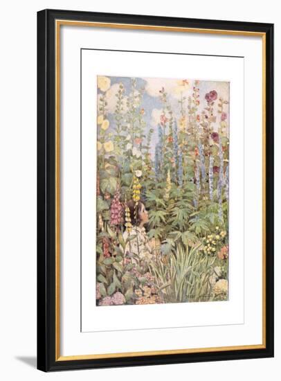 A Child in Wild Flowers, from 'A Child's Garden of Verses' by Robert Louis Stevenson, Published…-Jessie Willcox-Smith-Framed Giclee Print