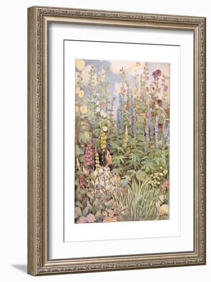 A Child in Wild Flowers, from 'A Child's Garden of Verses' by Robert Louis Stevenson, Published…-Jessie Willcox-Smith-Framed Giclee Print