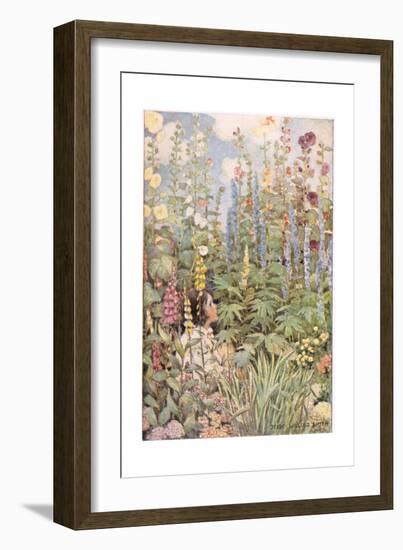 A Child in Wild Flowers, from 'A Child's Garden of Verses' by Robert Louis Stevenson, Published…-Jessie Willcox-Smith-Framed Giclee Print