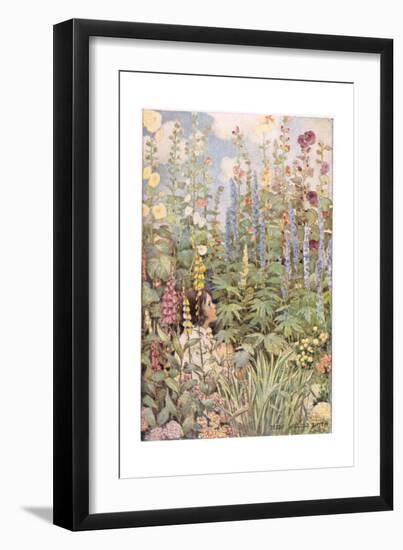 A Child in Wild Flowers, from 'A Child's Garden of Verses' by Robert Louis Stevenson, Published…-Jessie Willcox-Smith-Framed Giclee Print