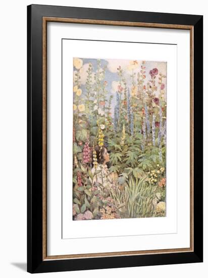 A Child in Wild Flowers, from 'A Child's Garden of Verses' by Robert Louis Stevenson, Published…-Jessie Willcox-Smith-Framed Giclee Print