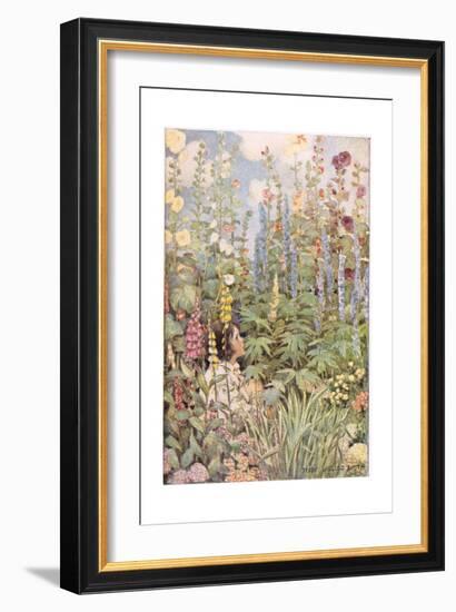 A Child in Wild Flowers, from 'A Child's Garden of Verses' by Robert Louis Stevenson, Published…-Jessie Willcox-Smith-Framed Giclee Print