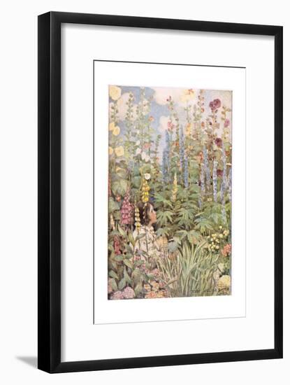 A Child in Wild Flowers, from 'A Child's Garden of Verses' by Robert Louis Stevenson, Published…-Jessie Willcox-Smith-Framed Giclee Print