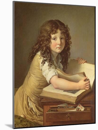 A Child Looking at Pictures in a Book-Anne Louis Girodet de Roucy-Trioson-Mounted Giclee Print