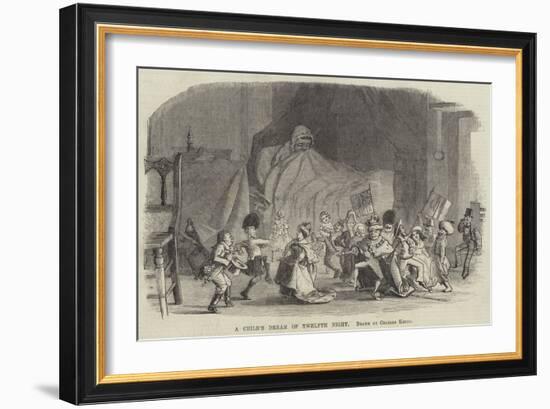 A Child's Dream of Twelfth Night-Charles Keene-Framed Giclee Print