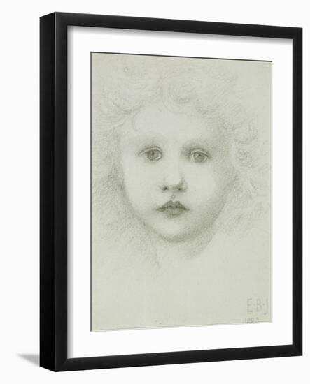 A Child's Head, 1883-Edward Burne-Jones-Framed Giclee Print