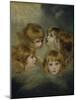 A Child's Portrait in Different Views: 'Angel's Heads'-Sir Joshua Reynolds-Mounted Giclee Print