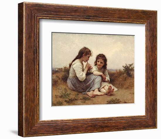 A Childhood Idyll-William-Adolphe Bouguereau-Framed Art Print