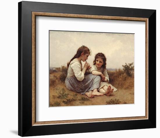 A Childhood Idyll-William-Adolphe Bouguereau-Framed Art Print