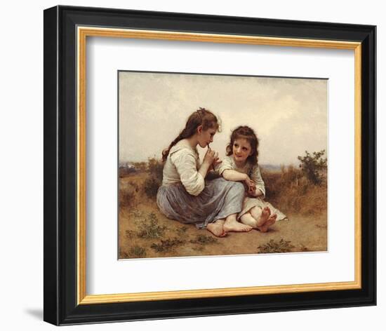 A Childhood Idyll-William-Adolphe Bouguereau-Framed Art Print