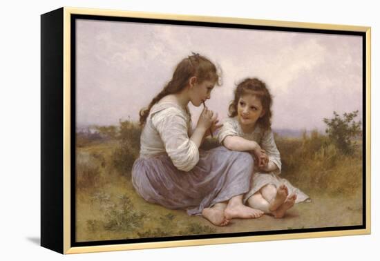 A Childhood Idyll-William Adolphe Bouguereau-Framed Stretched Canvas