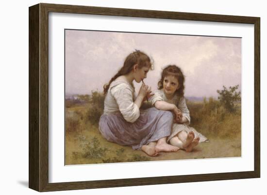 A Childhood Idyll-William Adolphe Bouguereau-Framed Art Print