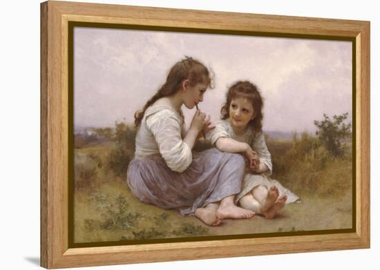 A Childhood Idyll-William Adolphe Bouguereau-Framed Stretched Canvas