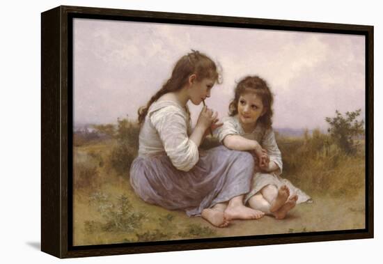 A Childhood Idyll-William Adolphe Bouguereau-Framed Stretched Canvas