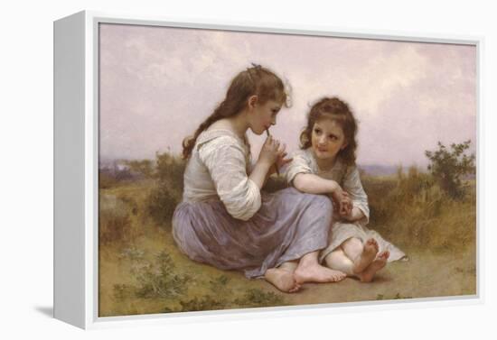 A Childhood Idyll-William Adolphe Bouguereau-Framed Stretched Canvas