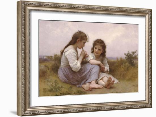 A Childhood Idyll-William Adolphe Bouguereau-Framed Art Print