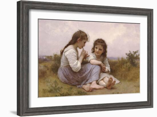 A Childhood Idyll-William Adolphe Bouguereau-Framed Art Print