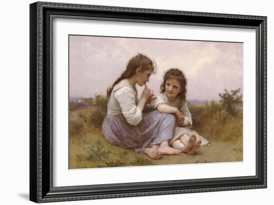 A Childhood Idyll-William Adolphe Bouguereau-Framed Art Print