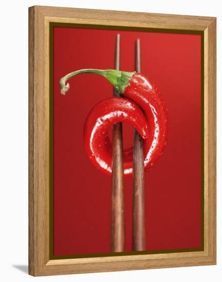A Chili on Chopsticks-Marc O^ Finley-Framed Premier Image Canvas