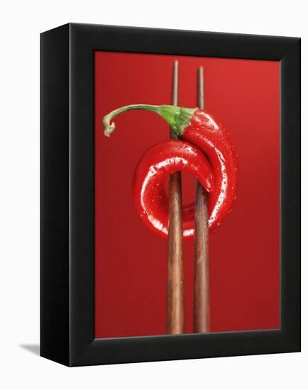 A Chili on Chopsticks-Marc O^ Finley-Framed Premier Image Canvas