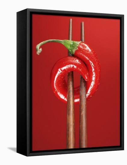 A Chili on Chopsticks-Marc O^ Finley-Framed Premier Image Canvas