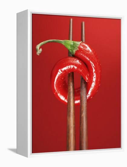 A Chili on Chopsticks-Marc O^ Finley-Framed Premier Image Canvas