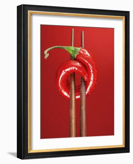 A Chili on Chopsticks-Marc O^ Finley-Framed Photographic Print