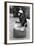 A Chimpanzee at Twycross Zoo ready for travelling-Staff-Framed Photographic Print