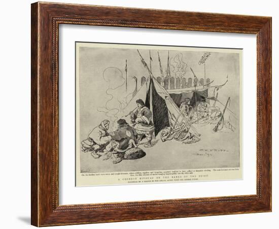 A Chinese Bivouac on the Banks of the Peiho-Charles Edwin Fripp-Framed Giclee Print